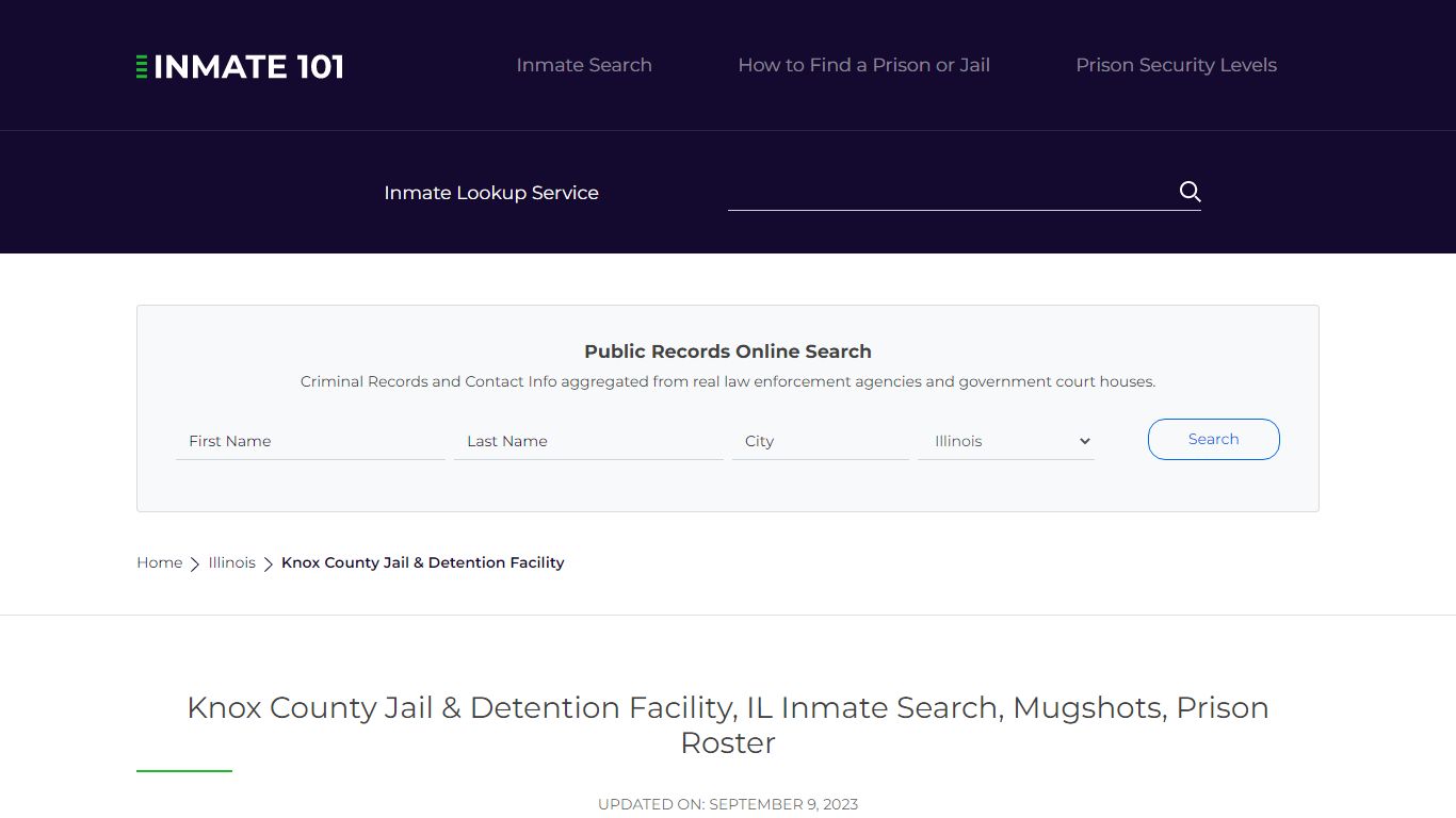 Knox County Jail & Detention Facility, IL Inmate Search, Mugshots ...